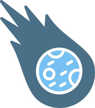 Meteorit Kabartması İki Renk Simgesi