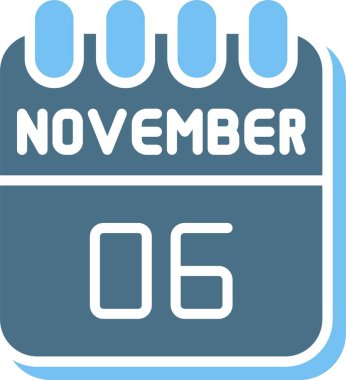 6 Kasım Glyph İki Renk Simgesi