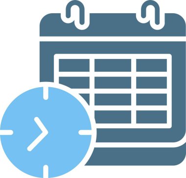 Zaman Kabartması İki Renk Simgesi