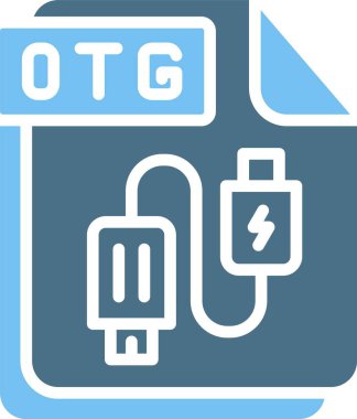 OTG Kabartma İki Renk Simgesi