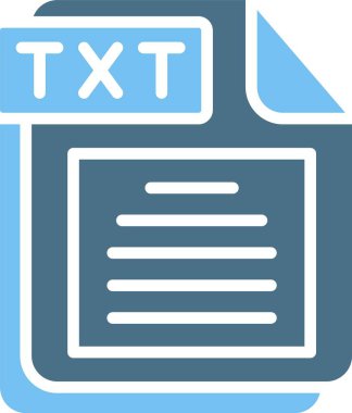 TXT Kabartma İki Renk Simgesi
