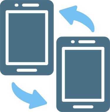 Veri Eşzamanlama İki Renk Simgesi