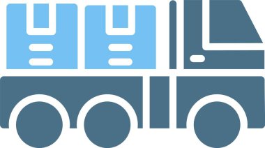 Teslimat Aracı İki Renk Simgesi Simgesi