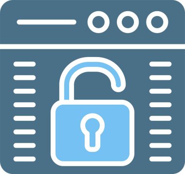 Asma Kilit Kabartma İki Renk Simgesi