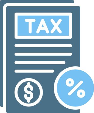 Vergi Danışmanı Glyph İki Renk Simgesi