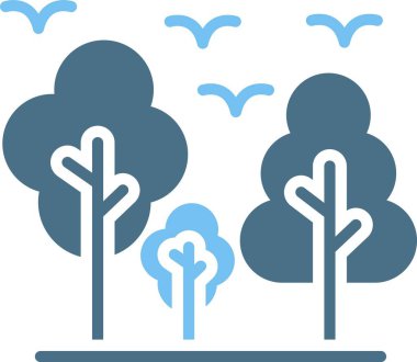 Ağaç Kabartması İki Renk Simgesi