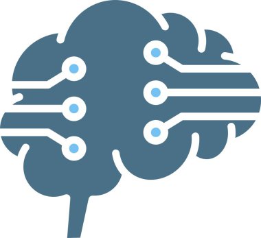 Nörobilim Kabartması İki Renk Simgesi