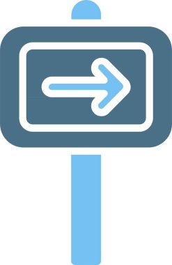 Tek Yönlü Kabartma İki Renkli Simge