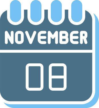 8 Kasım Glyph İki Renk Simgesi