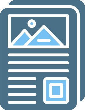 Poster Kabartması İki Renk Simgesi