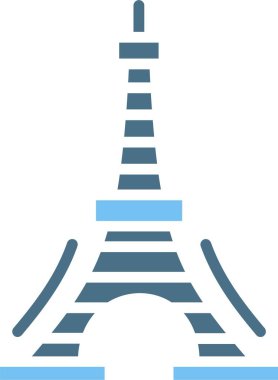 Tokyo Kulesi Kabartma İki Renk Simgesi