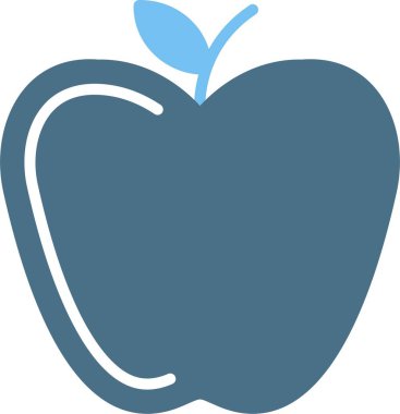 Elma Kabartması İki Renk Simgesi