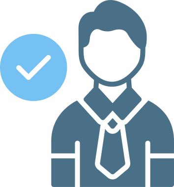 Çalışan Kabartma İki Renk Simgesi