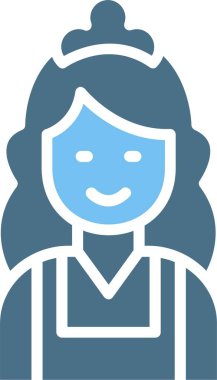 Hizmetçi Kabartması İki Renk Simgesi