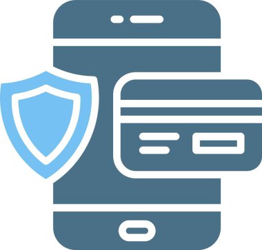 Güvenli Ödeme Kabartması İki Renk Simgesi