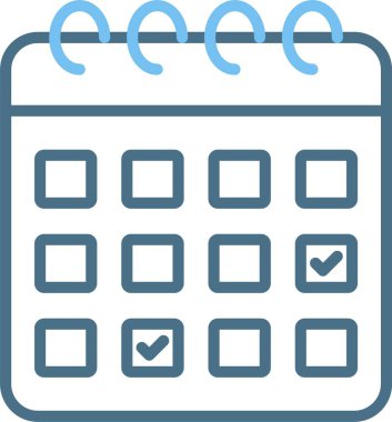 Takvim Satırı İki Renk Simgesi