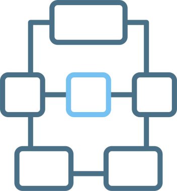 Hiyerarşi Satırı İki Renk Simgesi