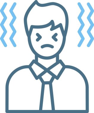 Sinir Çizgisi İki Renk Simgesi