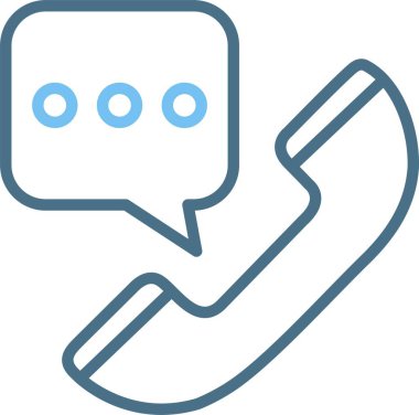 Telefon Hattı İki Renk Simgesi