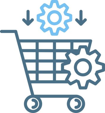 Tedarik Satırı İki Renk Simgesi