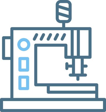 Dikiş Çizgisi İki Renk Simgesi