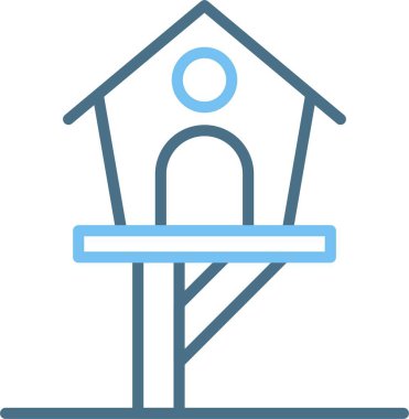 Kuş Evi Satırı İki Renk Simgesi