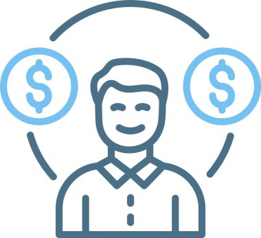 Nakit akışı Çizgisi İki Renk Simgesi