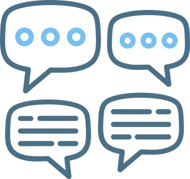 Sohbet kutusu Satırı İki Renk Simgesi