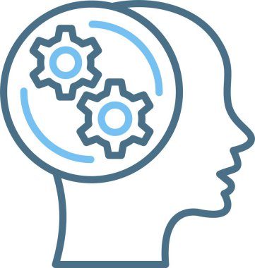 Kritik Düşünce Satırı İki Renk Simgesi