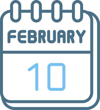 10 Şubat Satır İki Renk Simgesi