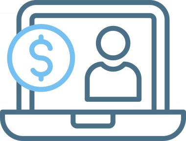 Finans Hesabı Giriş Satırı İki Renk Simgesi