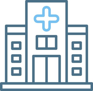 Hastane Satırı İki Renk Simgesi