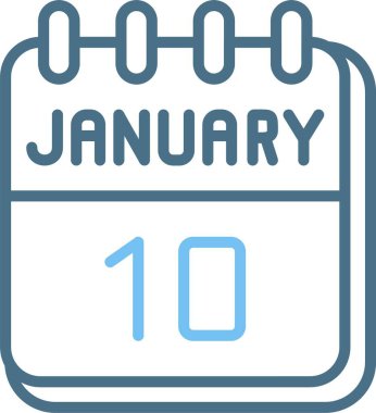 10 Ocak Satır İki Renk Simgesi