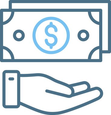 Para Çizgisi İki Renk Simgesi