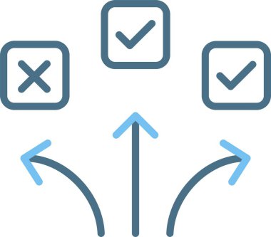 Yol Çizgisi İki Renk Simgesi