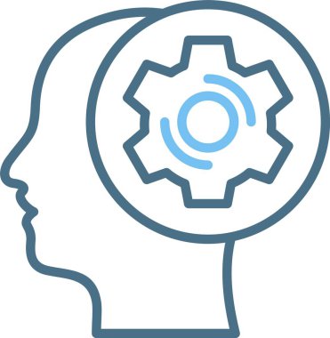 Düşünme Satırı İki Renk Simgesi