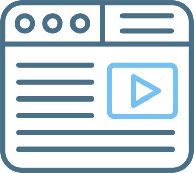 Görüntü İçeriği Satırı İki Renk Simgesi