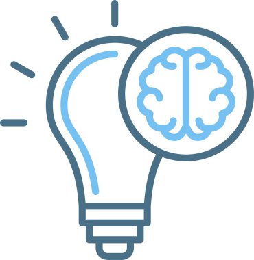 Yaratıcı Beyin Satırı İki Renk Simgesi