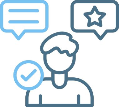 Onaylama Satırı İki Renk Simgesi