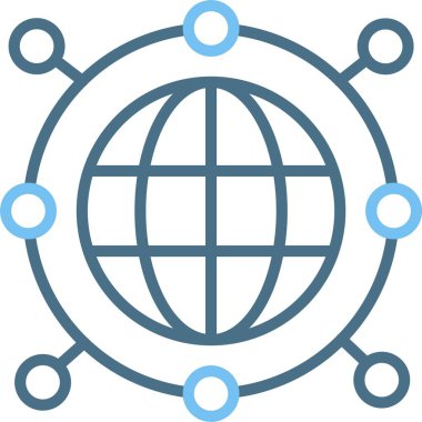 Genel Ağ Satırı İki Renk Simgesi