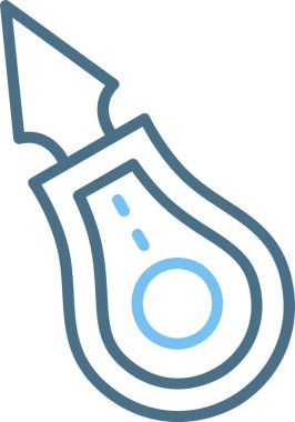 İplik Çizgisi İki Renk Simgesi