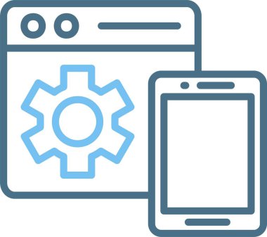 Web optimizasyon Satırı İki Renk Simgesi