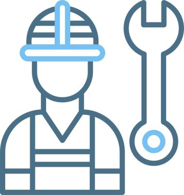 İşçi Satırı İki Renk Simgesi