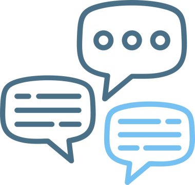 İletişim Satırı İki Renk Simgesi