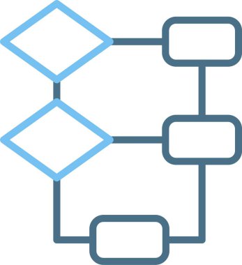 Akış Çizelgesi İki Renk Simgesi