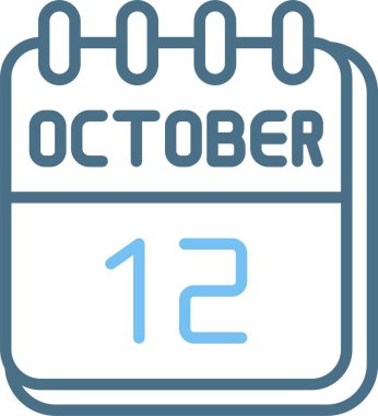 12 Ekim Satır İki Renk Simgesi