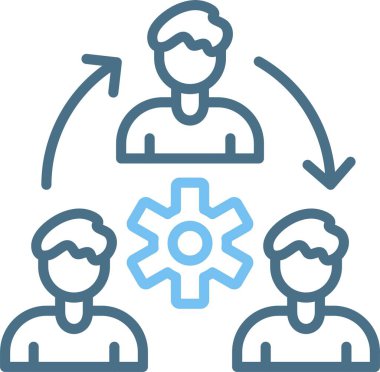 Organizasyon Satırı İki Renk Simgesi