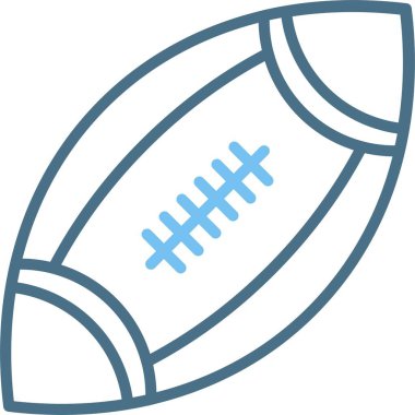 Rugby Top Çizgisi İki Renk Simgesi