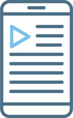 Akıllı Telefon Satırı İki Renk Simgesi
