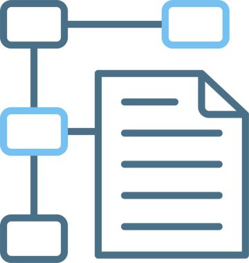 Yapı Çizgisi İki Renk Simgesi